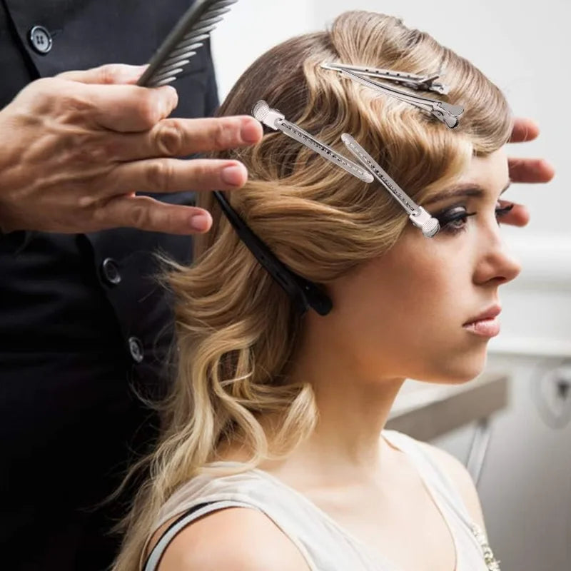Metal Duckbill Hair Clips for Curly Hair – Hairpin Barrettes, Styling Clamps & Root Barrette Tools