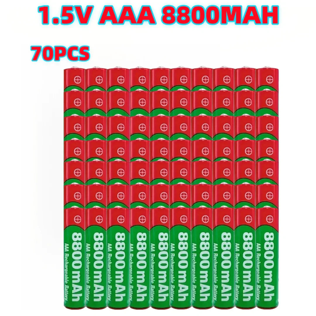 NEW 8800mAh Rechargeable AAA Alkaline Battery – 1.5V for Clocks, Mice, Computers, Toys & More