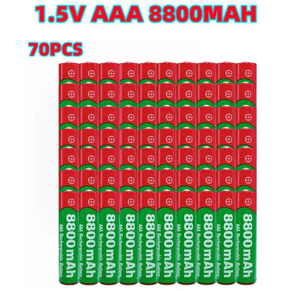 NEW 8800mAh Rechargeable AAA Alkaline Battery – 1.5V for Clocks, Mice, Computers, Toys & More