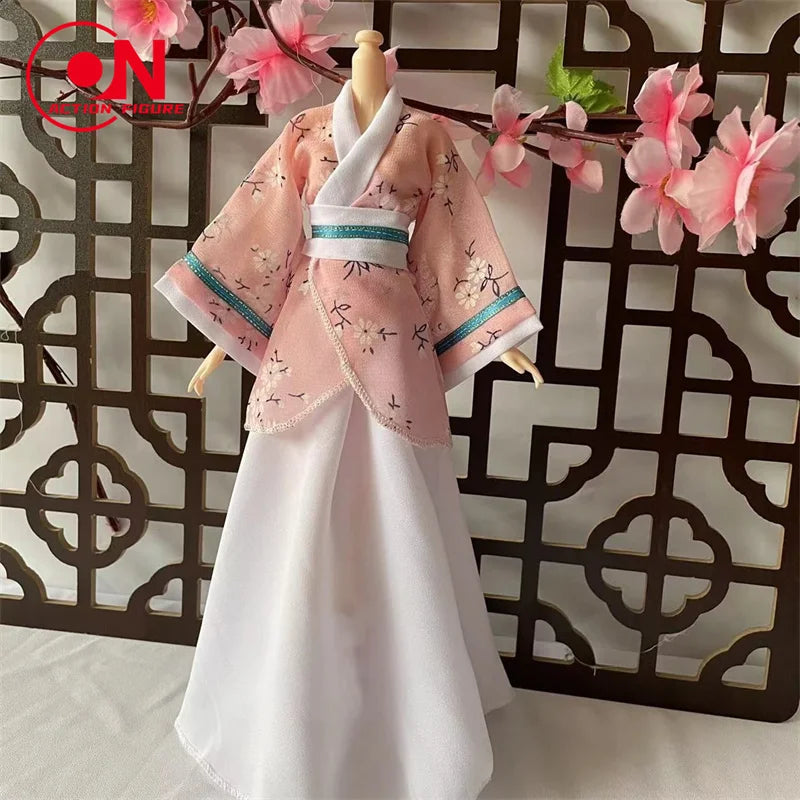 1/6 Female Doll Hanfu Outfit – Ancient Traditional Dress for 12-Inch Action Figures, Cosplay Model Toy