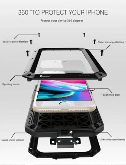 Heavy Armor Rugged Case for iPhone Pro Max 16/15/14/13/12/11 – Shockproof Premium Cover with Gorilla Screen Protector