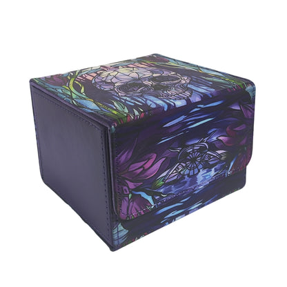 PU Leather Card Storage Box - 140+ Card Deck Holder Case for Game Card Collection & Organization