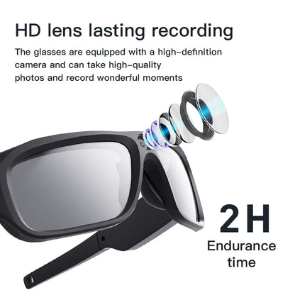 4K HD Smart Glasses Camera — Eyewear Camcorder for Driving, Cycling & Outdoor Video Recording