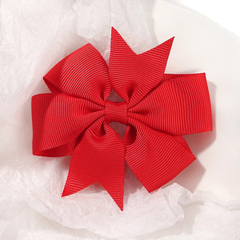 20/40PCS Sweet Candy Color Bow Hair Clip Set – Cute Ribbon Hairpins for Baby Girls & Kids Hair Accessories Gift