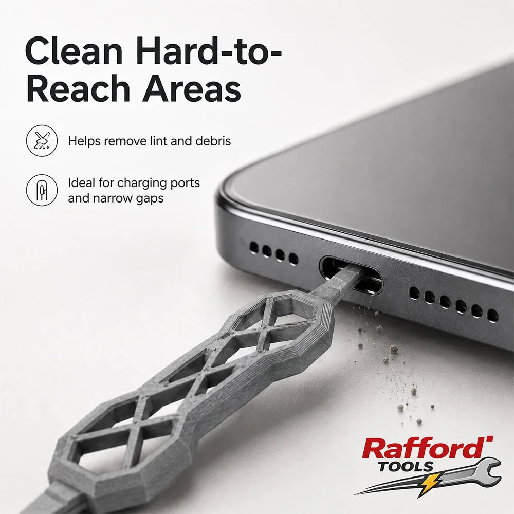 Portable USB Charging Port Cleaner - Dual-End Dust Removal Tool for USB-A, USB-B & USB-C Ports