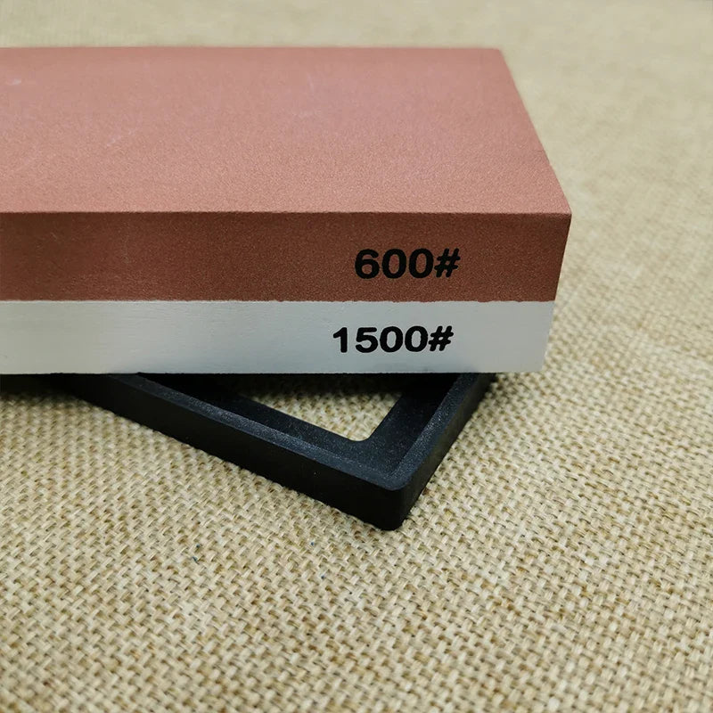 Professional Double-Sided Whetstone Knife Sharpener – Kitchen Sharpening Stone 240/600/1000/3000 Grit