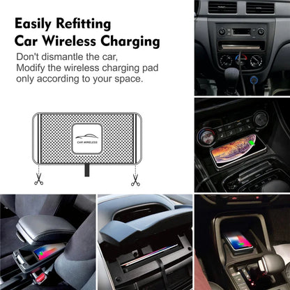Wireless Charger Car Dock Pad - Fast Charging for iPhone 15, 14, 13, 12, X Pro Max & Samsung S9, S8 - Universal Phone Car Charger