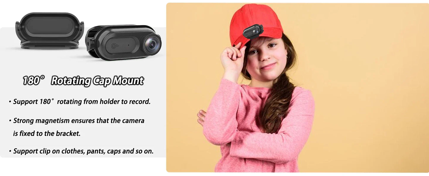 Upgraded 1080P Waterproof Mini Action Camera – 64GB WiFi Pocket Sports Cam with Large Battery
