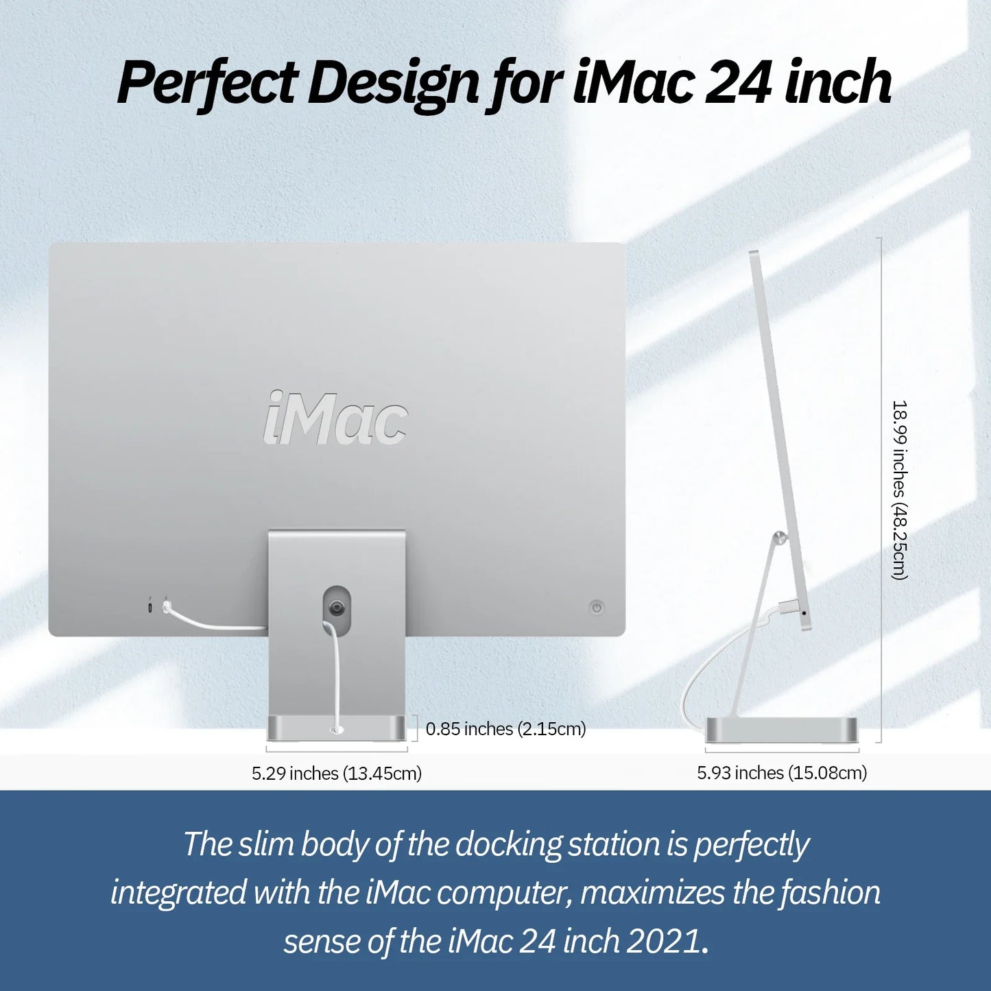 Minisopuru USB-C Hub for iMac 24-Inch 2021/2023/2024 — Supports M.2 NVMe SSD, USB-C/A 10Gbps, SD/TF Card Reader Accessories