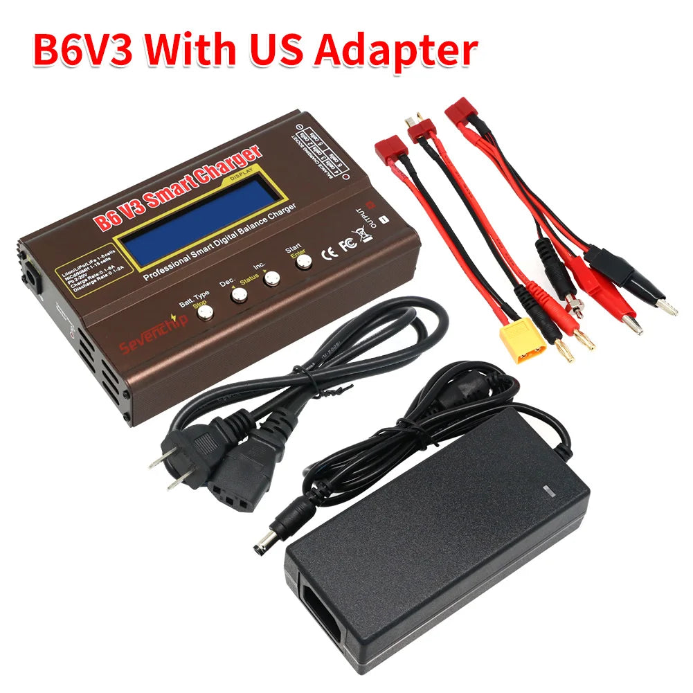 iMAX B6 V3 80W 6A Battery Charger – LiHv, Lipo, NiMh, Li-ion, Ni-Cd Digital RC Charger with 12V 5A Adapter