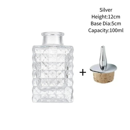 Vintage Glass Cocktail Bitters Bottles — Stainless Steel Cap Seasoning & Bar Accessories for Kitchen & Bartender Use