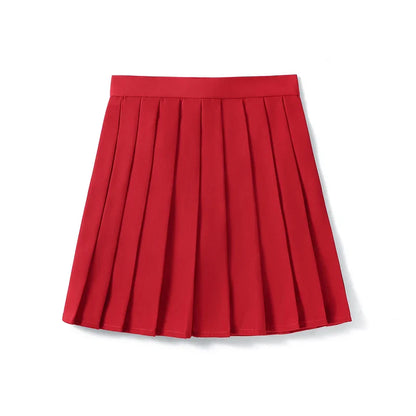 Women’s High Waist A-Line Skirt – Summer Harajuku Style Black Mini Pleated School Girl Uniform