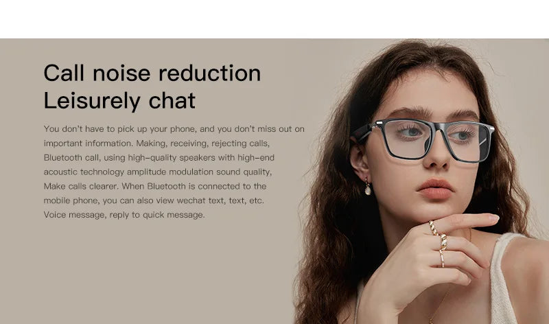 2025 Smart Glasses M01 – Bluetooth Sunglasses with Polarized, Blue Light Filtering Lenses, Waterproof for Men