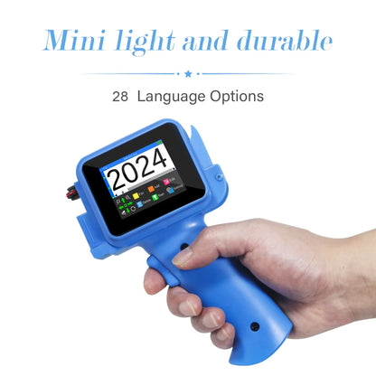 Mini Handheld Inkjet Printer 12.7mm – Portable QR Code, Barcode, Batch, Date, Logo & Expiry Date Coding Machine for Industrial Marking & Printing