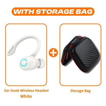 VAORLO Bluetooth 5.2 Ear-Hook Headphones – Mini HIFI Bass Wireless Earphones with Mic for Sports & Gaming
