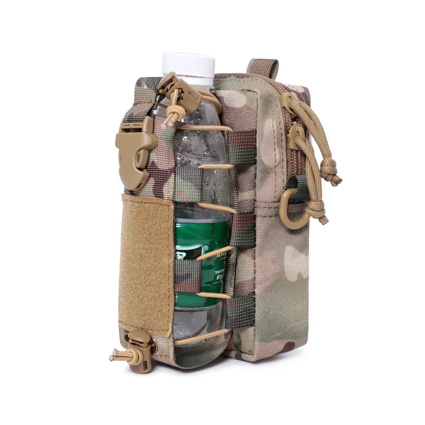 Molle EDC Pouch – Water Bottle & Canteen Carrier, Outdoor Sports Phone Holder, Camping & Hiking Waist Bag