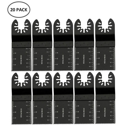 Universal Oscillating Saw Blades - 5-60PCS Multi Tool Cutting Blades with Scale for Wood, Dremel, Milwaukee & DIY Projects