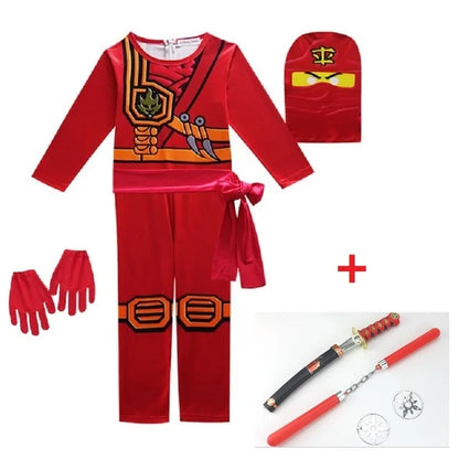 NINJA Cosplay Costume – Boys & Girls Jumpsuit Set for Halloween, Christmas, and Party Wear
