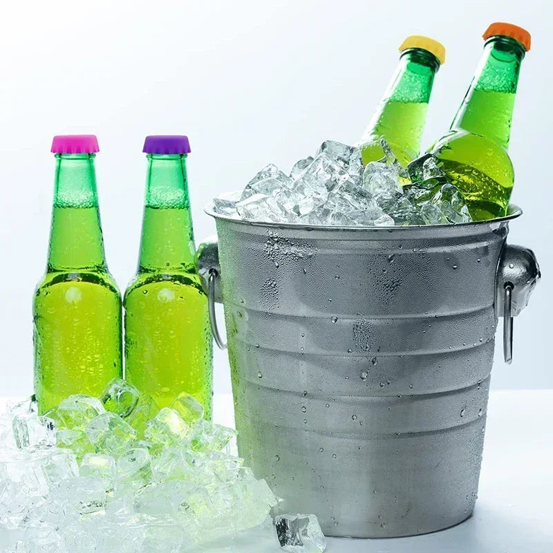 2/6/12pcs Silicone Beer Bottle Caps - Preservative Covers for Wine, Vinegar, Soy Sauce & Bar Accessories (3cm Stoppers)