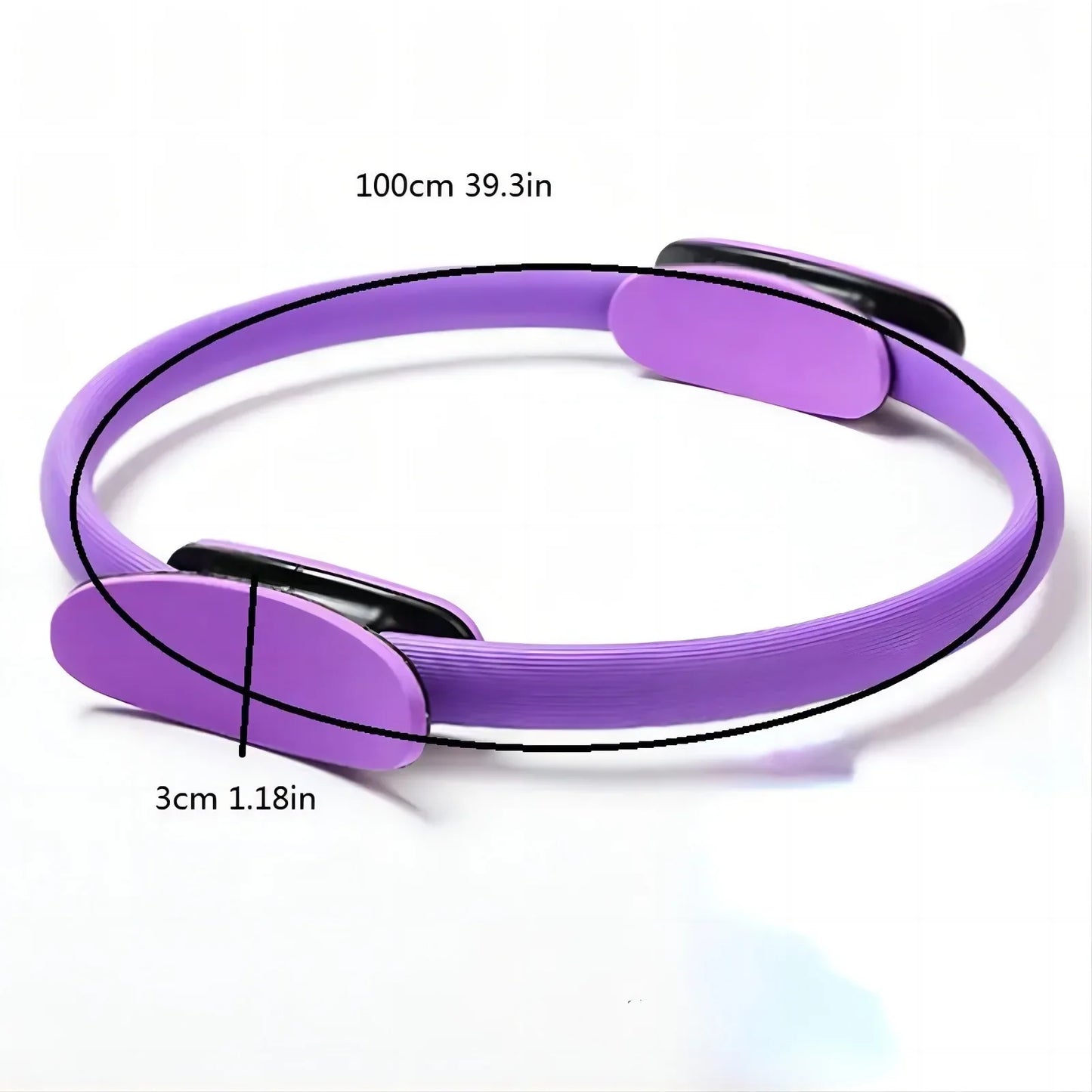 5-Piece Pilates Resistance Ring Set - Yoga Fitness Exercise Bands for Women & Girls