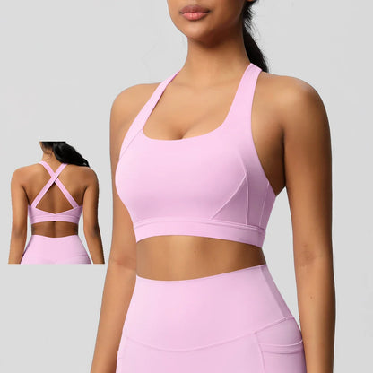 Women Fitness Yoga Sports Bra – Sexy Push Up Beauty Back Crop Top for Running, Workout & Active Wear
