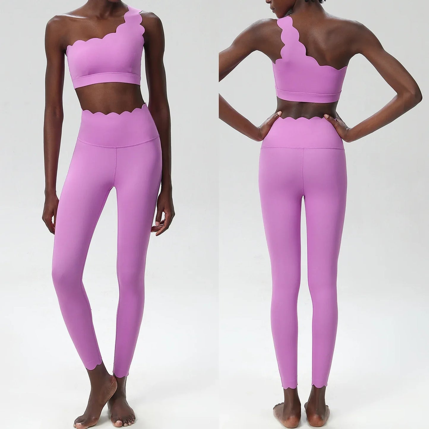 2PCS Women’s Seamless Yoga & Fitness Set – Sports Bra with Leggings & Gym Shorts Workout Outfit