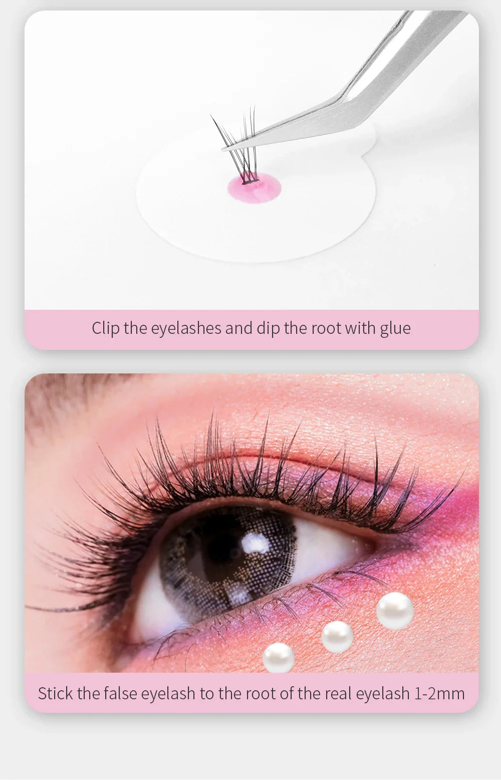 GLAMLASH Eyelash Extension Glue — 0.3-2 Sec Fast-Dry Black Adhesive for Individual False Lashes, Professional Kit