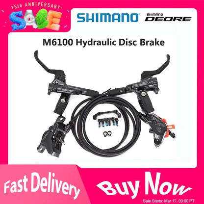 SHIMANO DEORE M6100/ M6120 Hydraulic Disc Brake – 2 & 4 Piston MTB Mountain Bike BR/BL-M6100 System