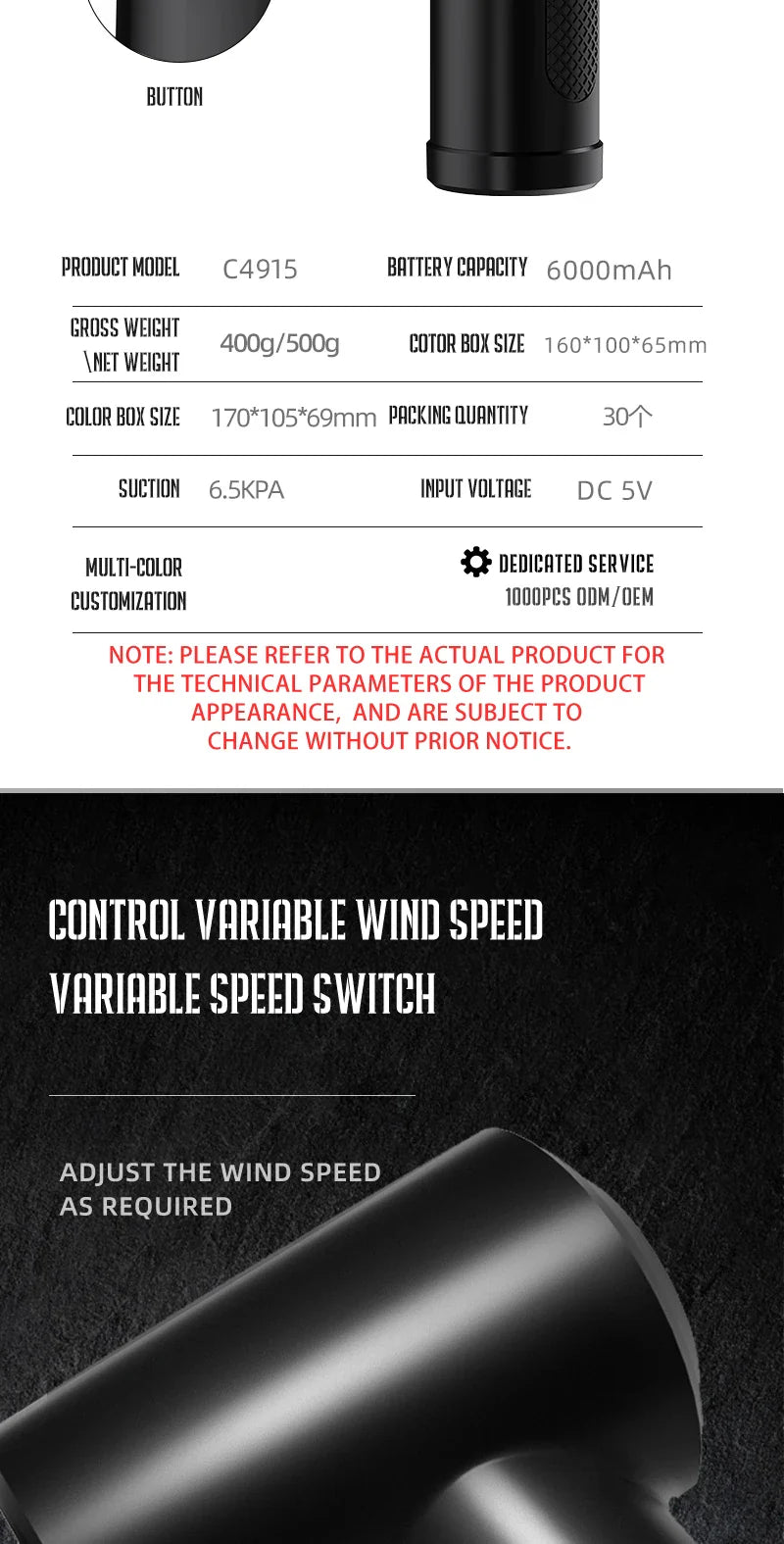 Portable Air Duster for Computer Cleaning – 51000RPM Cordless Compressed Air Blower with LED Light for PC & Keyboard Cleaning