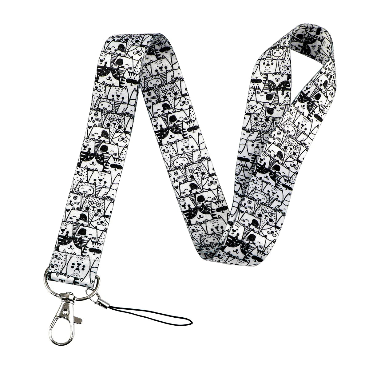 Kawaii Cat Paw Credential Holder Lanyard – Cute Neck Strap for Keys, ID Cards & Phone Accessories