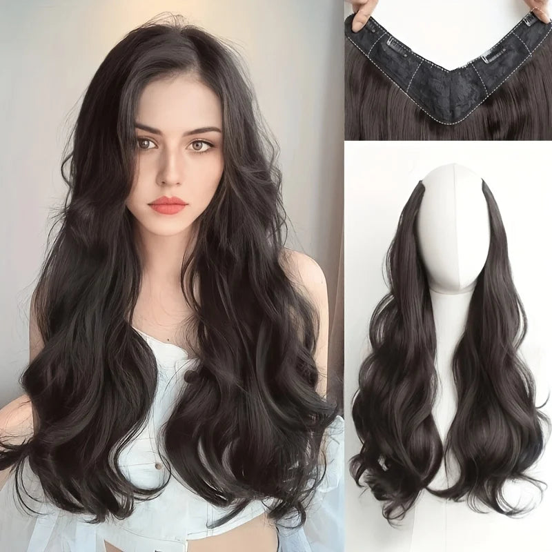 Invisible Long Wave Synthetic Hair Extensions – Fuller, Natural-Looking Strands for a Confident Hairstyle Design