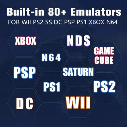 Super Console U7 500G HDD Retro Gaming System – 70,000+ Classic Games for Wii, PS2, PSP, GameCube & More, Plug and Play on TV