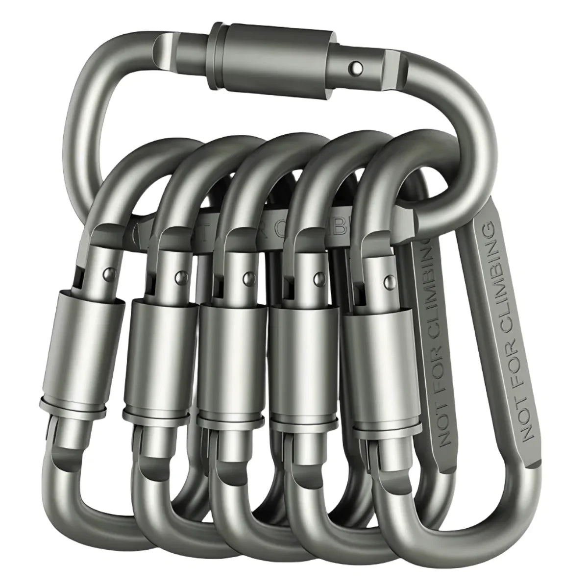 2-6PCS Aluminum Carabiner Set - Tactical EDC Keychain Clips for Camping, Hiking, Survival & Outdoor Gear