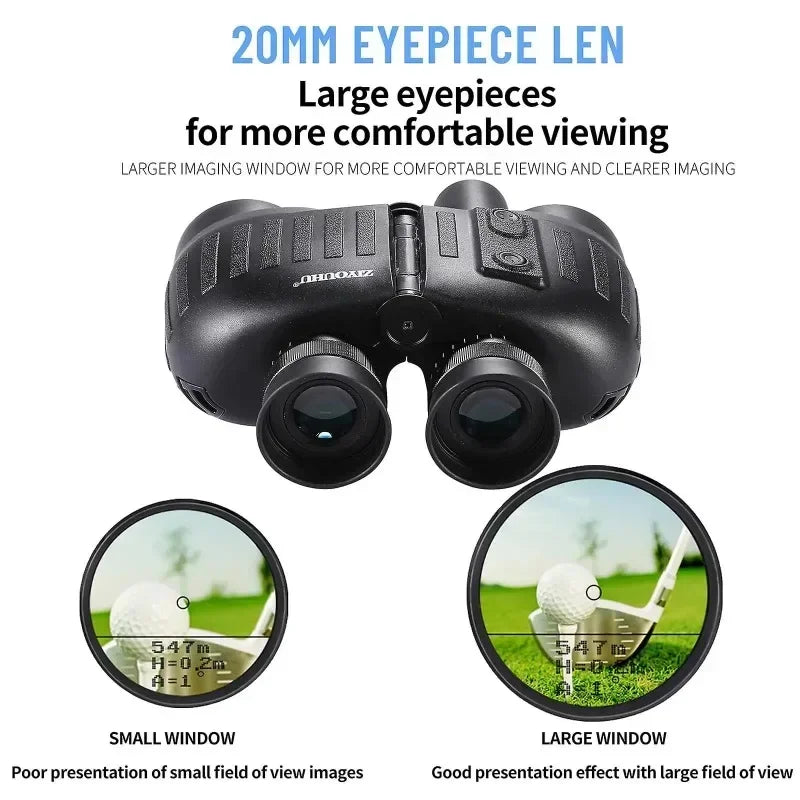 1500m Marine Binoculars for Adults – 8x40 with Rangefinder, Compass, IP65 Waterproof, UHD Field of View 8°