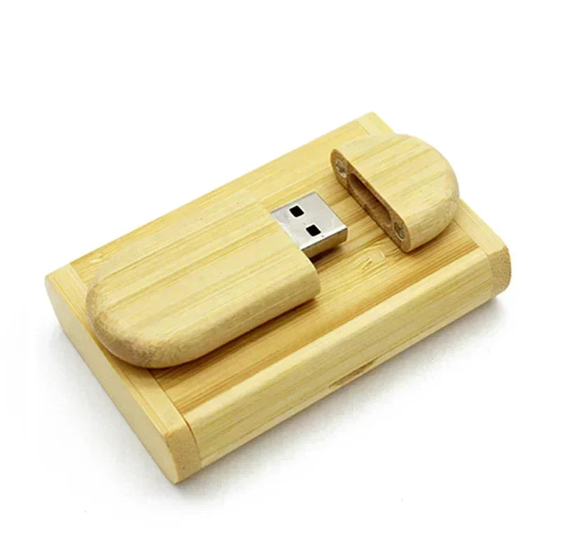 JASTER Wooden Bamboo USB Flash Drive 2.0 – 4GB/8GB/16GB/32GB/64GB/128GB Memory Stick Custom Logo Pendrive for Wedding Gifts & Personal Use
