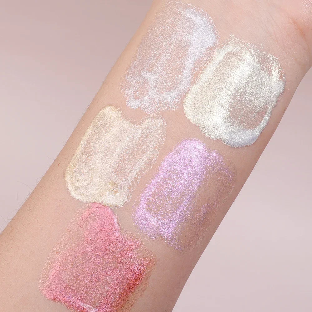 Liquid Highlighter Makeup – Pearlescent Face & Body Contour Glow, Brightening Bronzer Shimmer Illuminator Cosmetics
