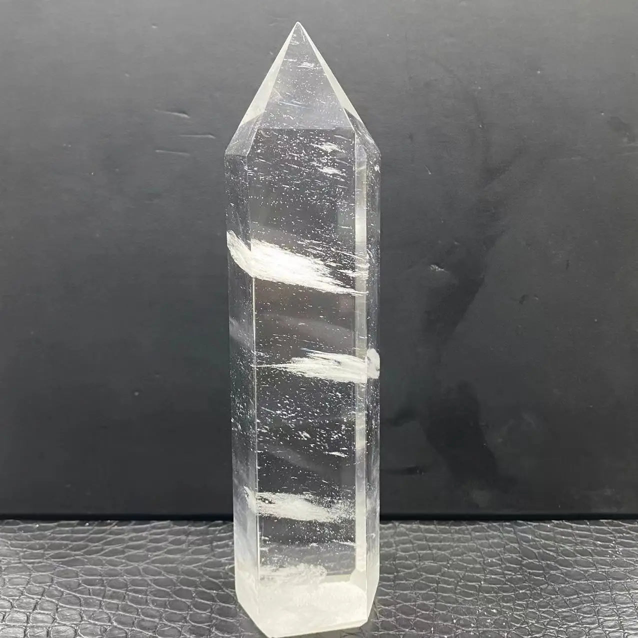 Large Clear Quartz Obelisk Crystal Wand – Healing Feng Shui Point for Home Decoration and Crystal Therapy