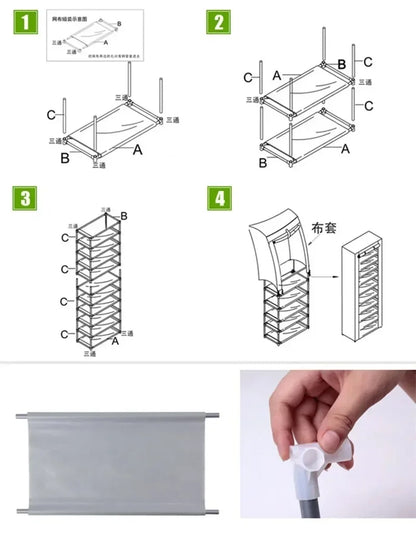Multi-Tier Space-Saving Shoe Rack – Dustproof & Economical Cabinet for Dormitory or Home Entryway Storage