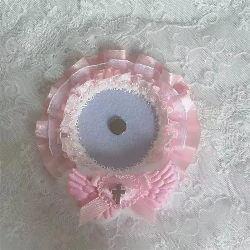 Lace Bow Pearl Card Holder - Decorative Photo Card Cover for DIY Crafts, Scrapbooking & Display