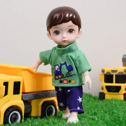 One Piece 6-Inch Baby Dolls – Boy Model with 13 Movable Joints & Painted Eyes, Birthday Gift Toy for Children Girls