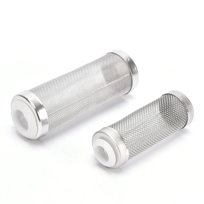12/16mm Aquarium Inflow Inlet Filter – Stainless Steel Mesh Net Guard, Fish Tank Intake Strainer & Prefilter Cover