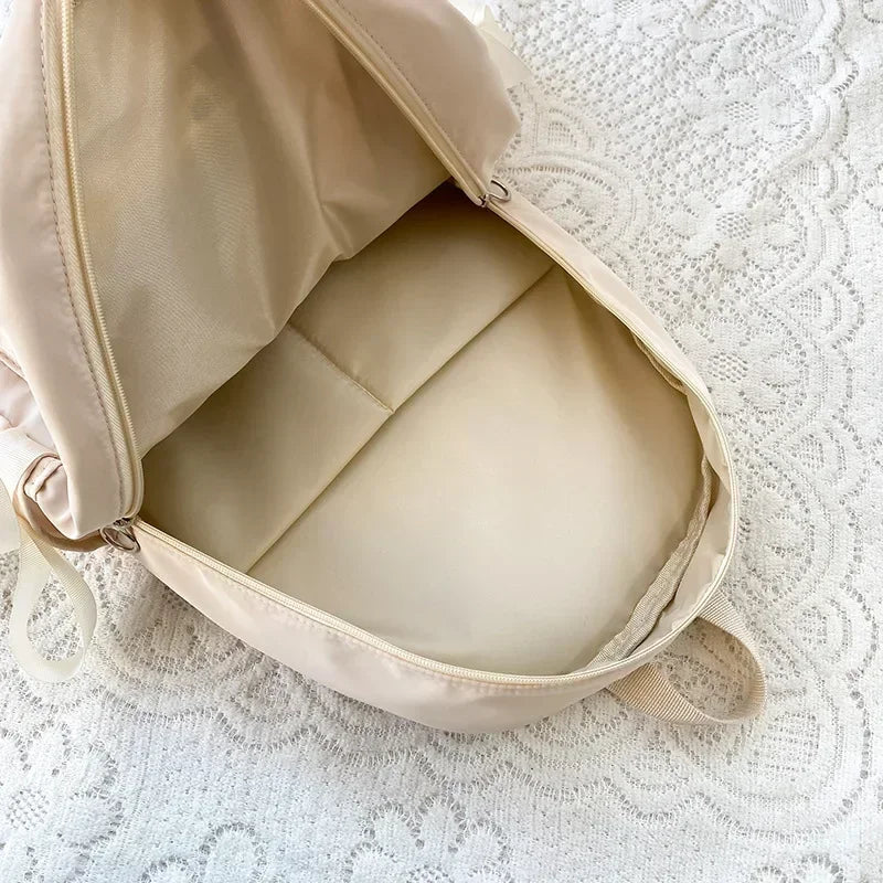Fashion Canvas Backpack for Women - Anti-Theft Shoulder Bag - New School Bag for Teen Girls