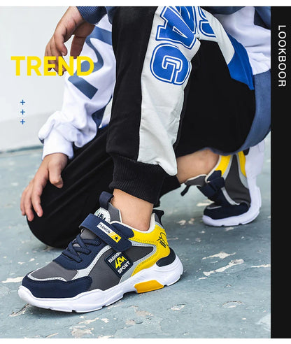 Four Seasons Kids Sports Shoes — Boys' Lightweight Running & Leisure Sneakers, Breathable Outdoor Casual Shoes