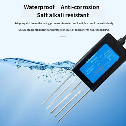 8-in-1 Premium Soil Tester PH EC Meter – 5-Pin Soil Sensor for Temperature, Moisture & NPK Fertility Detection for Farming