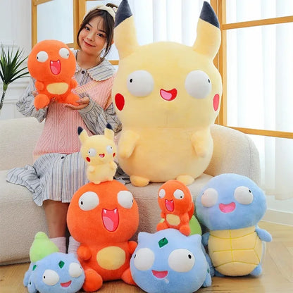30cm Pokémon Plush Toy - Pikachu, Charmander, Squirtle & Bulbasaur Soft Stuffed Doll Anime Nap Pillow Desk Decor Gift