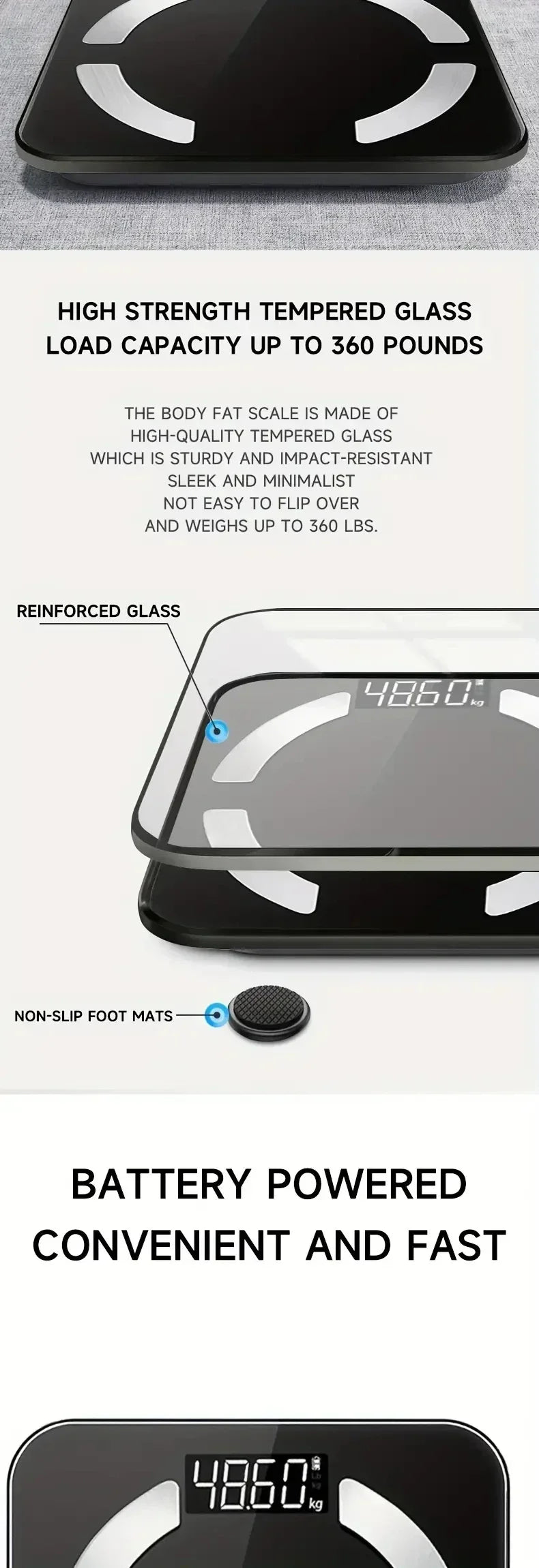 HOT Smart Body Fat Scale — High-Precision Bluetooth Weight Scale with HD Display & Mobile App | BMI, Fat & Muscle Analysis