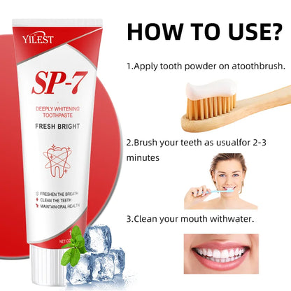 SP-7 Probiotics Toothpaste – Whitening, Smoke & Tea Stain Removal with Enamel Repair