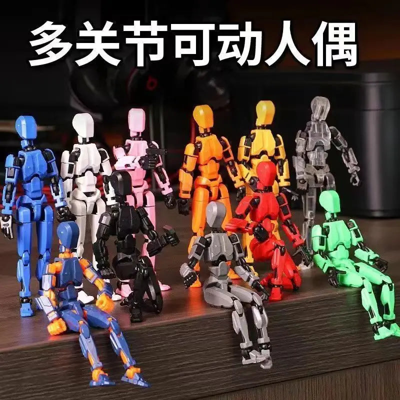 DIY Luminous T13 Multi-Joint Shapeshift Robot & Dog – 3D Printed Movable Mannequin Action Figures for Kids & Gifts