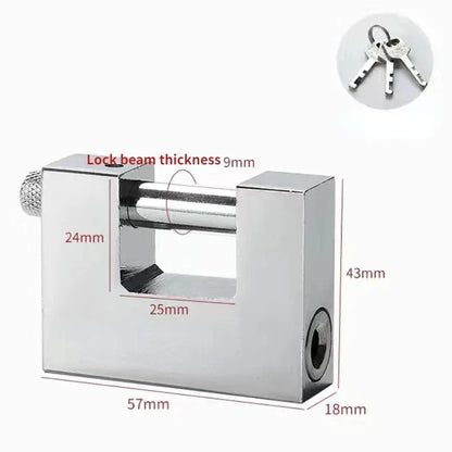 Multifunctional Keyed Padlock – Waterproof, Anti-Rust, Anti-Theft Door & Window Lock with 3 Keys