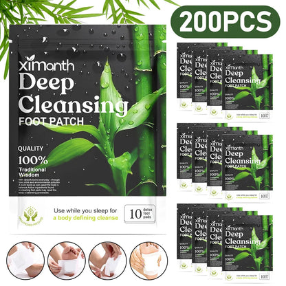 10-200PCS Detox Foot Patches – Herbal Stress Relief & Deep Sleep Aid | Foot Care & Body Detox Stickers